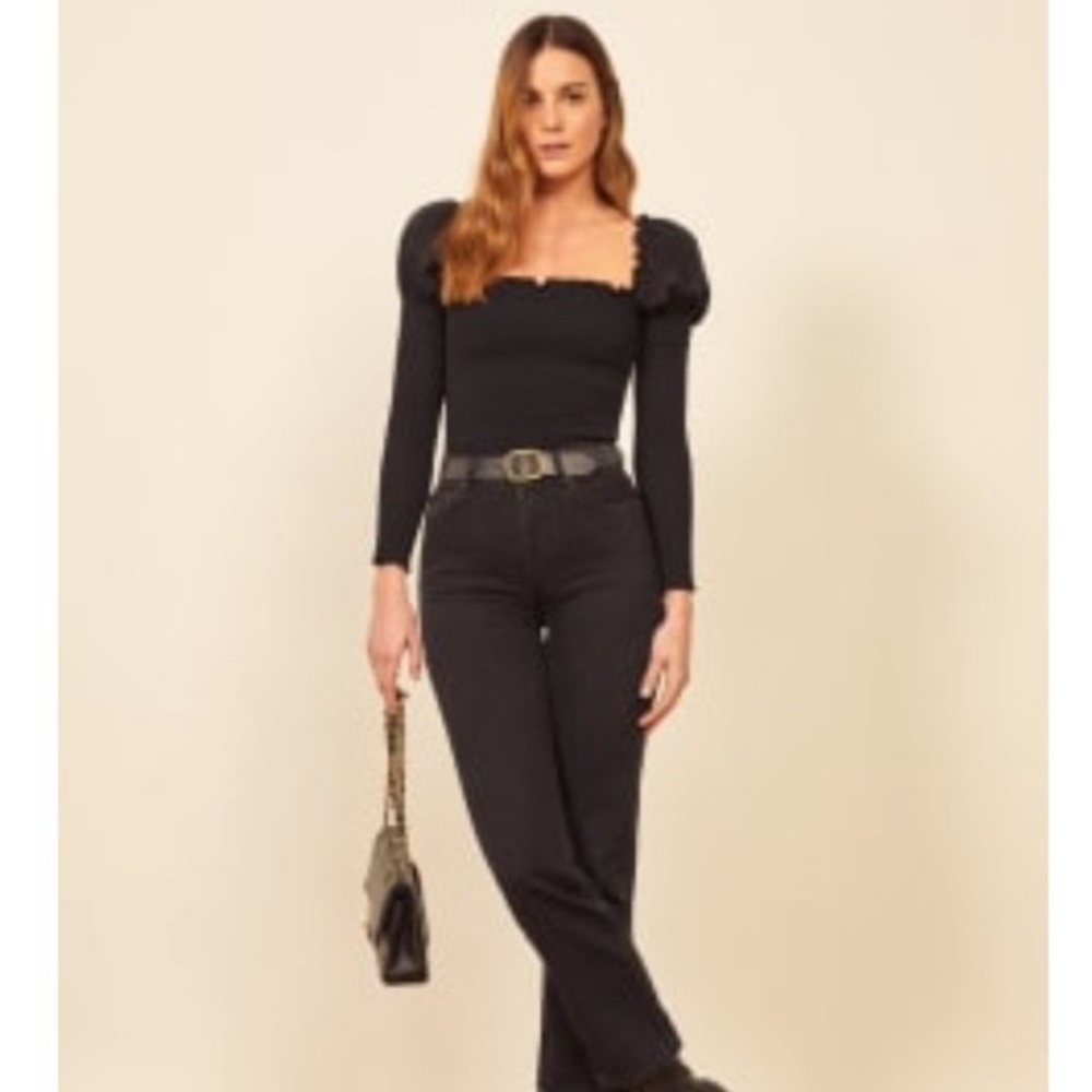 Reformation Elisabetta Top - Black L